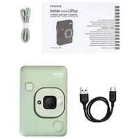 Appareil photo instantané hybride Instax Mini LiPlay de Fujifilm - Vert matcha