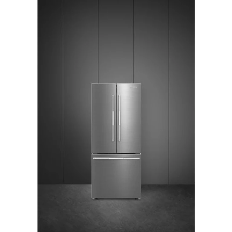 Réfrigérateur à deux portes 16,1 pi³ 30 po avec machine à glaçons de Smeg (FD30UXI) - Inox