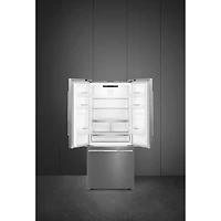 Réfrigérateur à deux portes 16,1 pi³ 30 po avec machine à glaçons de Smeg (FD30UXI) - Inox