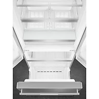 Réfrigérateur à deux portes 16,1 pi³ 30 po avec machine à glaçons de Smeg (FD30UXI) - Inox