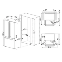 Réfrigérateur à deux portes 16,1 pi³ 30 po avec machine à glaçons de Smeg (FD30UXI) - Inox