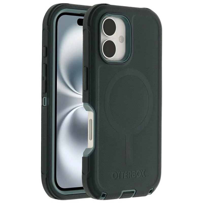 Étui rigide ajusté Defender Pro d'OtterBox avec MagSafe pour iPhone 16 - Vert Sagebrush