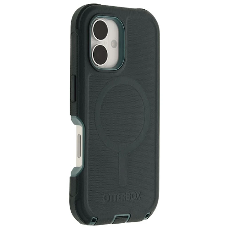 Étui rigide ajusté Defender Pro d'OtterBox avec MagSafe pour iPhone 16 - Vert Sagebrush