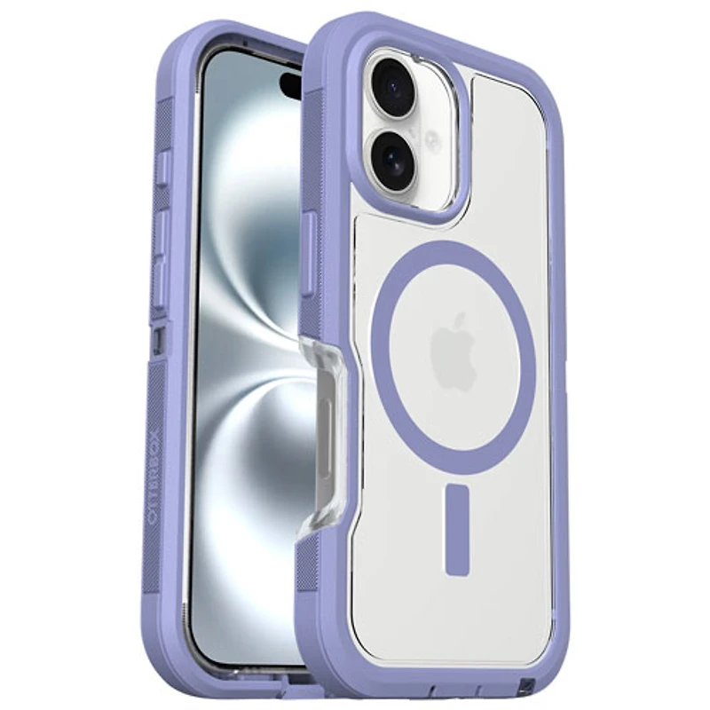 Étui rigide ajusté Defender XT d'OtterBox avec MagSafe pour iPhone 16 - Mauve Denver Dusk