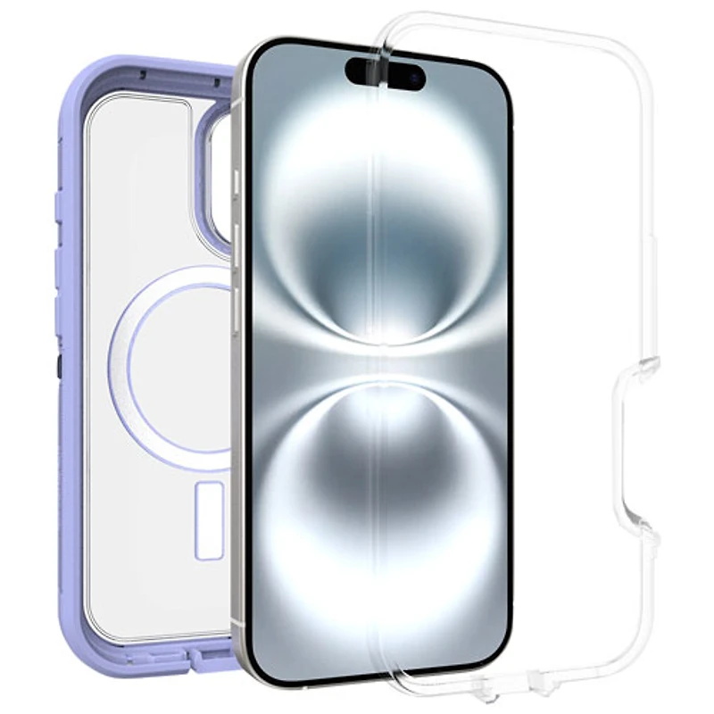 Étui rigide ajusté Defender XT d'OtterBox avec MagSafe pour iPhone 16 - Mauve Denver Dusk