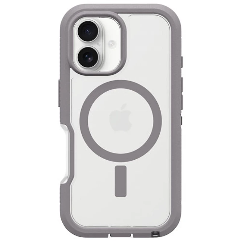 Étui rigide ajusté Defender XT d'OtterBox avec MagSafe pour iPhone 16 - Transparent Snow Capped