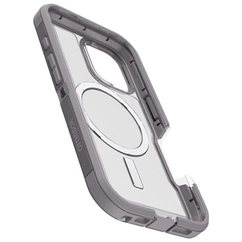 Étui rigide ajusté Defender XT d'OtterBox avec MagSafe pour iPhone 16 - Transparent Snow Capped