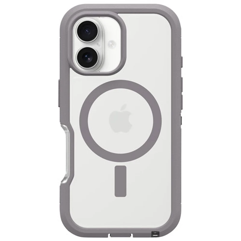 Étui rigide ajusté Defender XT d'OtterBox avec MagSafe pour iPhone 16 - Transparent Snow Capped