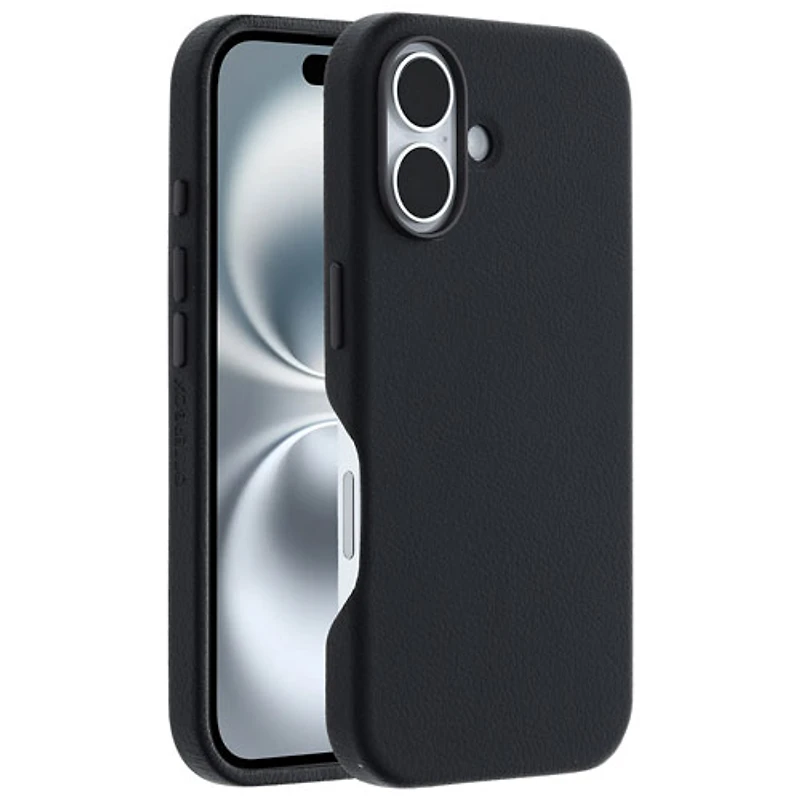 OtterBox Symmetry Cactus Leather Fitted Hard Shell Case with MagSafe for iPhone 16 - Noir Ash