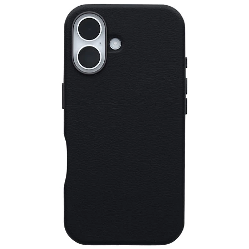 OtterBox Symmetry Cactus Leather Fitted Hard Shell Case with MagSafe for iPhone 16 - Noir Ash