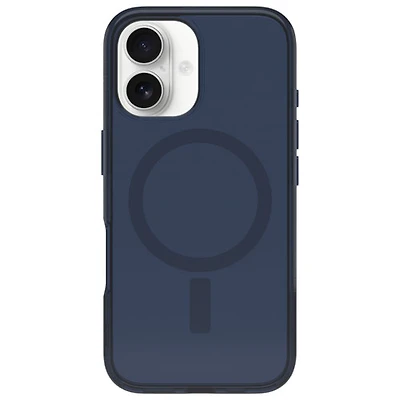 Étui rigide ajusté Symmetry d'OtterBox avec MagSafe pour iPhone 16 - Bleu Baby Blue Jeans
