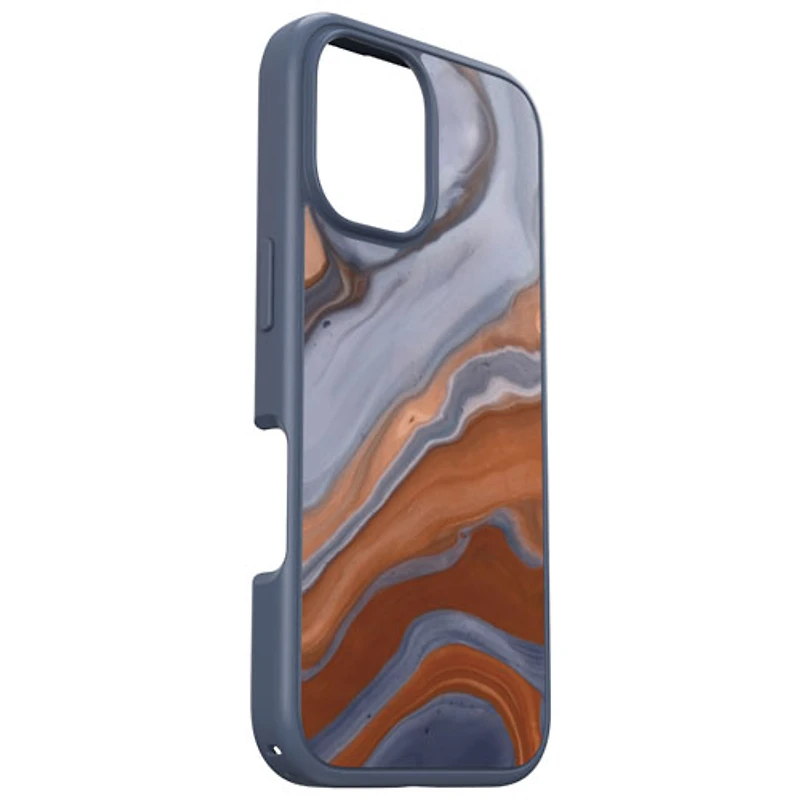 Étui rigide ajusté Symmetry d'OtterBox avec MagSafe pour iPhone 16 - Marbré High Desert Marble