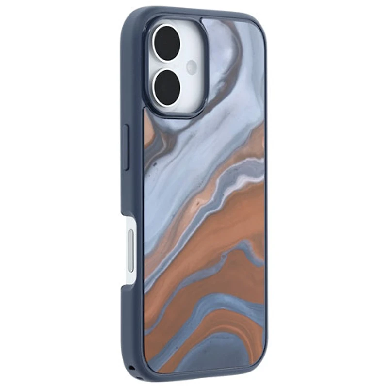 Étui rigide ajusté Symmetry d'OtterBox avec MagSafe pour iPhone 16 - Marbré High Desert Marble