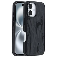 Étui rigide ajusté Symmetry d'OtterBox avec MagSafe pour iPhone 16 - Noir Spruce Bark