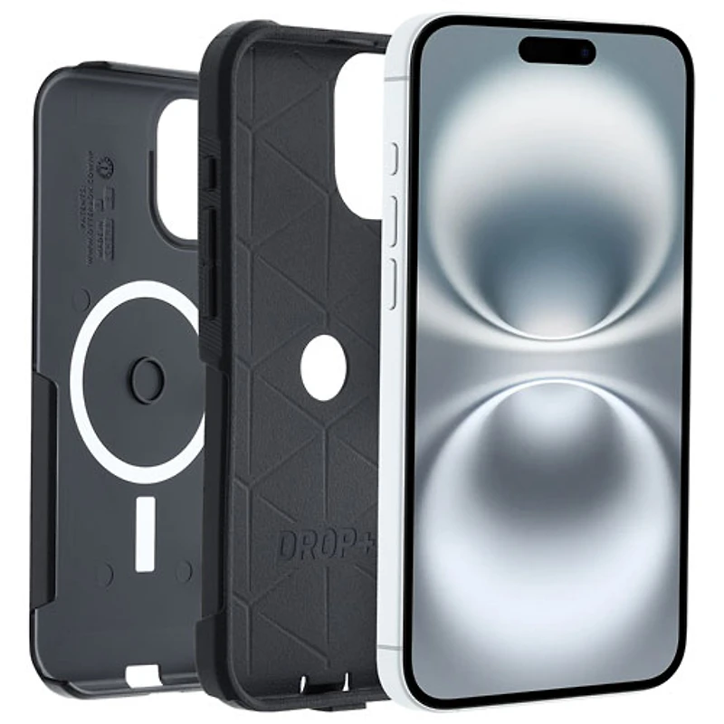 OtterBox Commuter Fitted Hard Shell Case with MagSafe for iPhone 16 Plus - Black