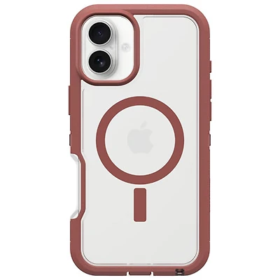 Étui rigide ajusté Defender XT d'OtterBox avec MagSafe pour iPhone 16 Plus - Rouge et blanc Dust Bowl