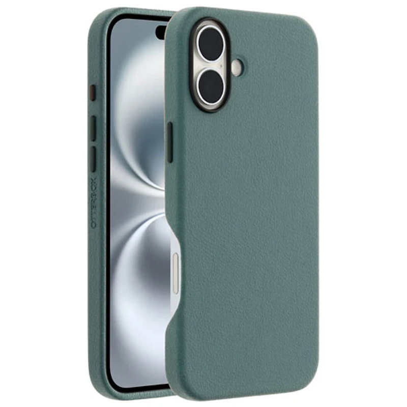OtterBox Symmetry Cactus Leather Fitted Hard Shell Case with MagSafe for iPhone 16 Plus - Sagebrush
