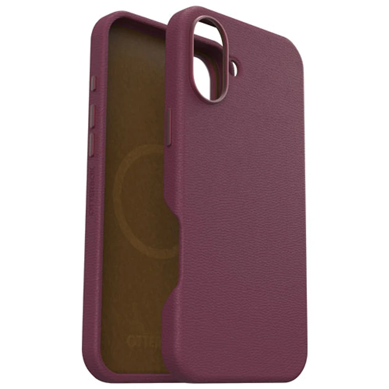 OtterBox Symmetry Cactus Leather Fitted Hard Shell Case with MagSafe for iPhone 16 Plus - Foxberry