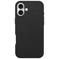 Étui rigide ajusté en cuir de cactus Symmetry d'OtterBox avec MagSafe pour iPhone 16 Plus - Noir Ash