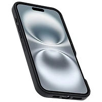 Étui rigide ajusté en cuir de cactus Symmetry d'OtterBox avec MagSafe pour iPhone 16 Plus - Noir Ash