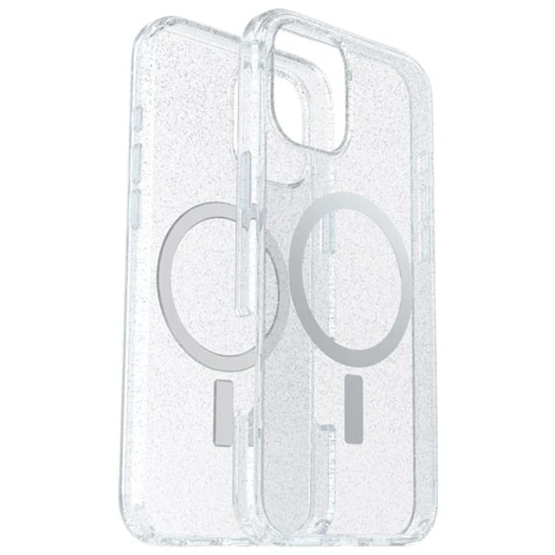 Étui rigide ajusté Symmetry d'OtterBox avec MagSafe pour iPhone 16 Plus - Transparent Stardust 3.0