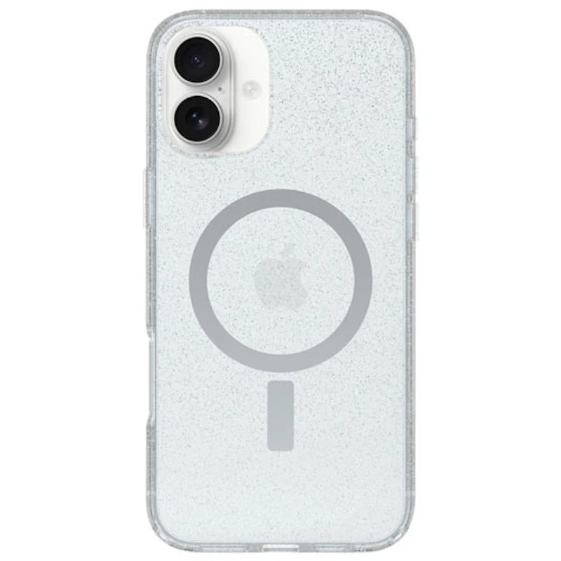Étui rigide ajusté Symmetry d'OtterBox avec MagSafe pour iPhone 16 Plus - Transparent Stardust 3.0