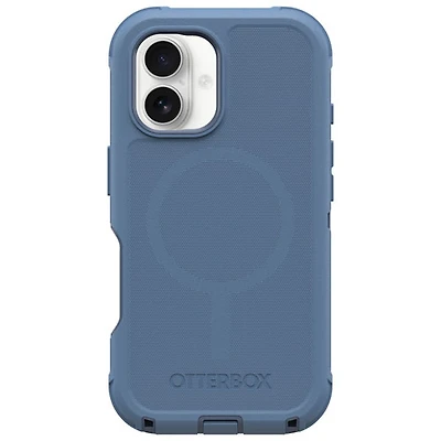 Étui rigide ajusté série Defender Pro d'OtterBox avec MagSafe pour iPhone 16 - Bleu Baby Blue Jeans