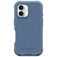 Étui rigide ajusté série Defender Pro d'OtterBox avec MagSafe pour iPhone 16 - Bleu Baby Blue Jeans