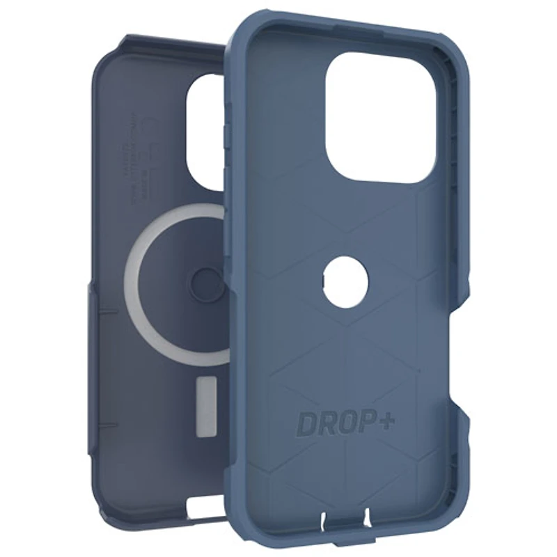 Étui rigide ajusté Commuter d'OtterBox avec MagSafe pour iPhone 16 Pro - Jean bleu poudre