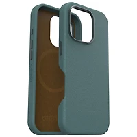 Étui rigide ajusté en cuir de cactus Symmetry d'OtterBox avec MagSafe pour iPhone 16 Pro - Branche de genévrier