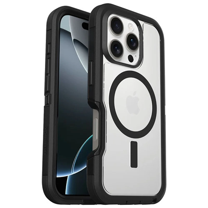 Étui rigide ajusté Defender XT d'OtterBox avec MagSafe pour iPhone 16 Pro - Côté sombre