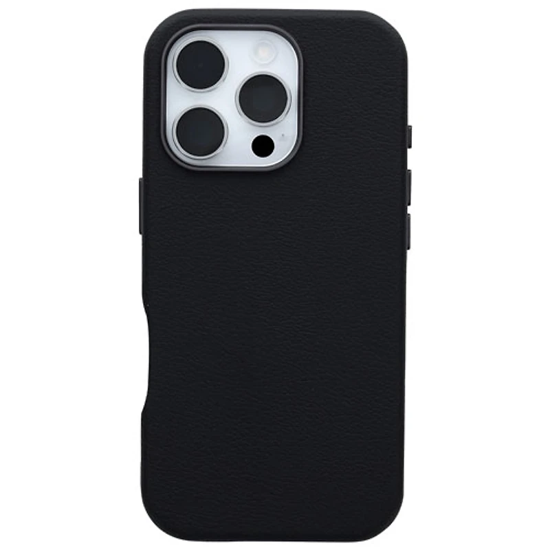 OtterBox Symmetry Cactus Leather Fitted Hard Shell Case with MagSafe for iPhone 16 Pro - Noir Ash