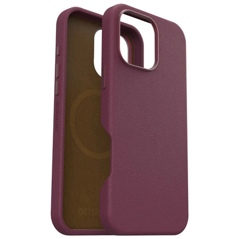 Étui rigide ajusté en cuir de cactus Symmetry d'OtterBox avec MagSafe pour iPhone 16 Pro Max - Airelle