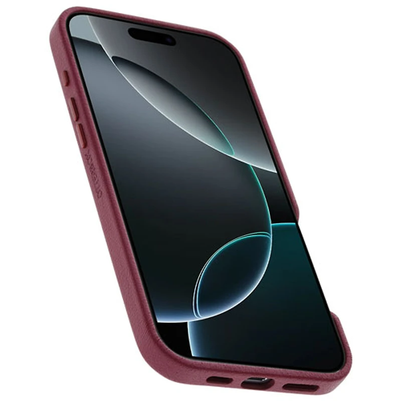 Étui rigide ajusté en cuir de cactus Symmetry d'OtterBox avec MagSafe pour iPhone 16 Pro Max - Airelle