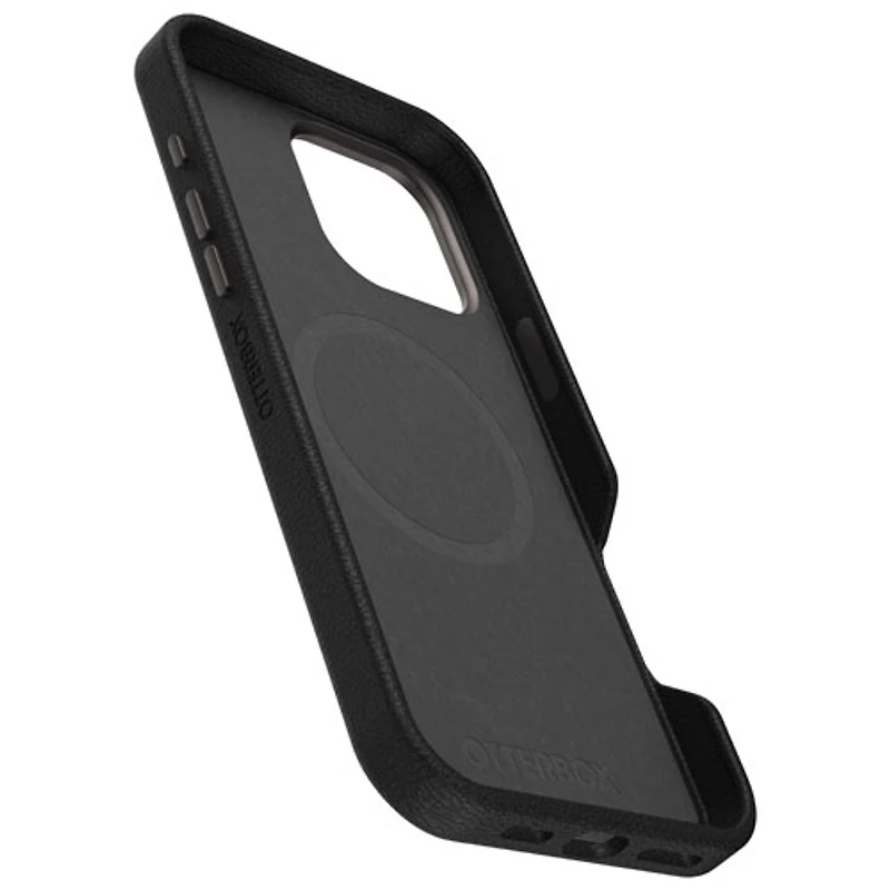 OtterBox Symmetry Cactus Leather Fitted Hard Shell Case with MagSafe for iPhone 16 Pro Max - Noir Ash