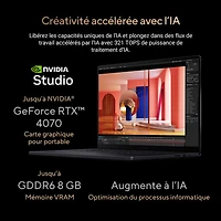 Portable à écran tactile DELO 4K de 16 po ProArt P16 d'ASUS - Noir nano (Ryzen AI 9 HX 370 d'AMD/SSD 2 To/RAM 64 Go/GeForce RTX 4070 de NVIDIA/Windows 11)