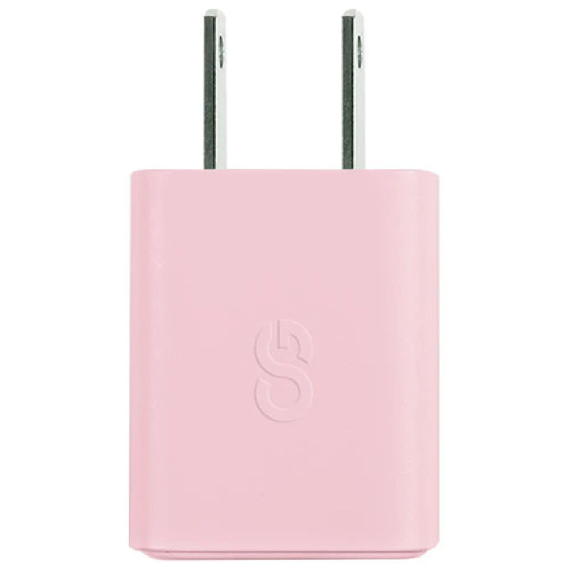 Logiix Vibrance Power Cube Mini 20W USB-C Wall Charger - Blush