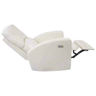 Fauteuil coulissant électrique en cuir reconstitué Habana de Dream On Me - Blanc