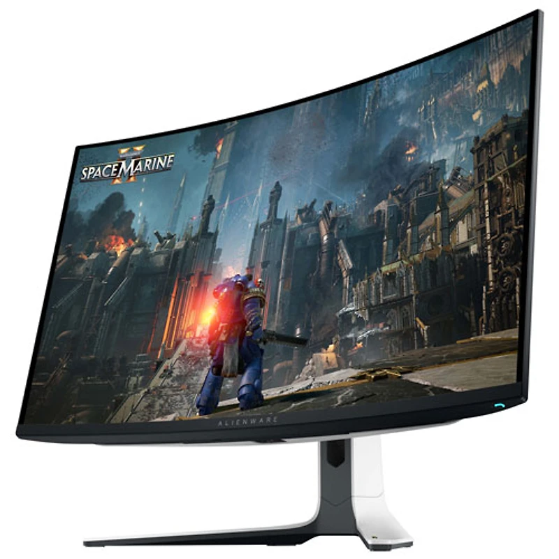 Moniteur de jeu incurvé QD DELO UHD 4K 240 Hz 0,03 ms de 32 po d'Alienware (AW3225QF) - Lumière lunaire