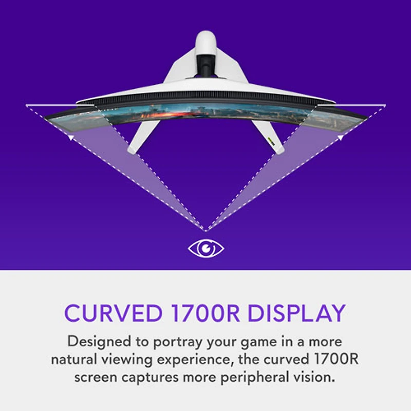 Alienware 32" 4K UHD 240Hz 0.03ms Curved QD OLED Gaming Monitor (AW3225QF) - Lunar Light
