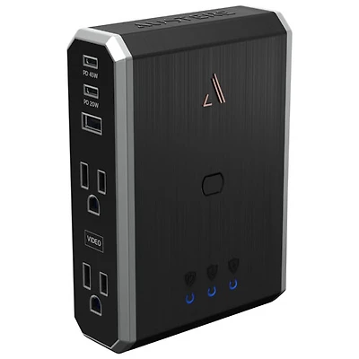 Parasurtenseur à 4 prises avec ports USB Omniport III d'Austere (7S-PS4-US1) - Noir