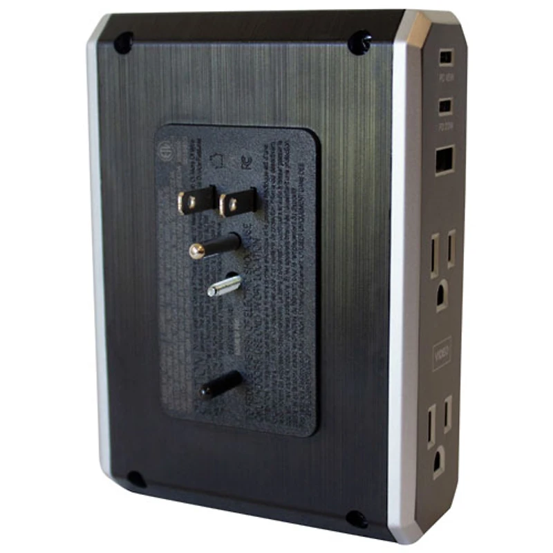 Parasurtenseur à 4 prises avec ports USB Omniport III d'Austere (7S-PS4-US1) - Noir