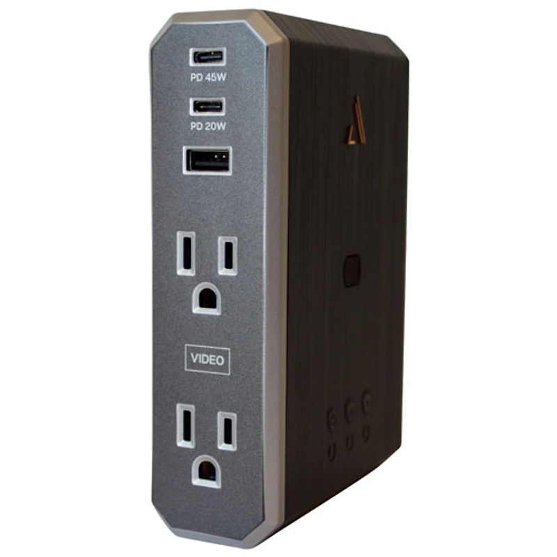 Parasurtenseur à 4 prises avec ports USB Omniport III d'Austere (7S-PS4-US1) - Noir