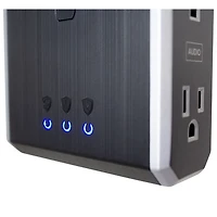 Parasurtenseur à 4 prises avec ports USB Omniport III d'Austere (7S-PS4-US1) - Noir