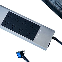 Parasurtenseur à 8 prises avec ports USB Omniport V d'Austere (5S-PS8-US1) - Gris
