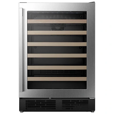 Hisense 54-Bottle Freestanding/Built-In Wine Fridge with Wi-Fi - Stainless Steel