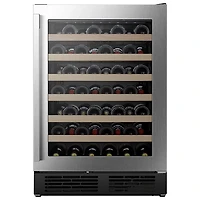 Hisense 54-Bottle Freestanding/Built-In Wine Fridge with Wi-Fi - Stainless Steel