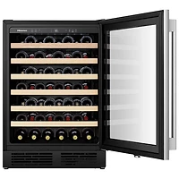 Hisense 54-Bottle Freestanding/Built-In Wine Fridge with Wi-Fi - Stainless Steel