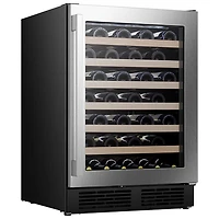 Hisense 54-Bottle Freestanding/Built-In Wine Fridge with Wi-Fi - Stainless Steel