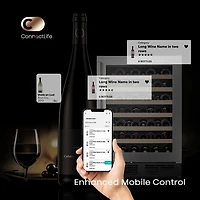 Hisense 54-Bottle Freestanding/Built-In Wine Fridge with Wi-Fi - Stainless Steel
